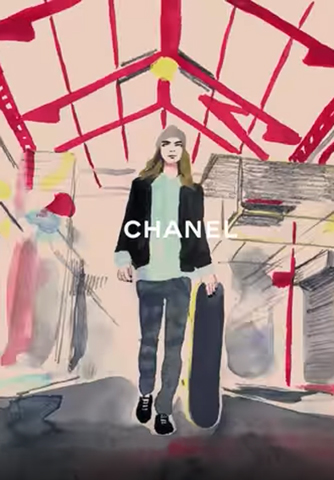CHANEL TRANSFORMA CARA DELEVINGNE EM DESENHO ANIMADO
