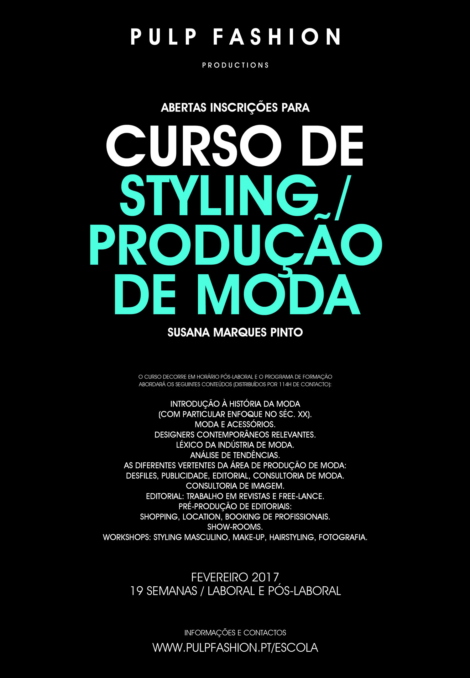 PULP FASHION ABRE INSCRIÇÕES PARA NOVO CURSO DE STYLING / PRODUÇÃO DE MODA