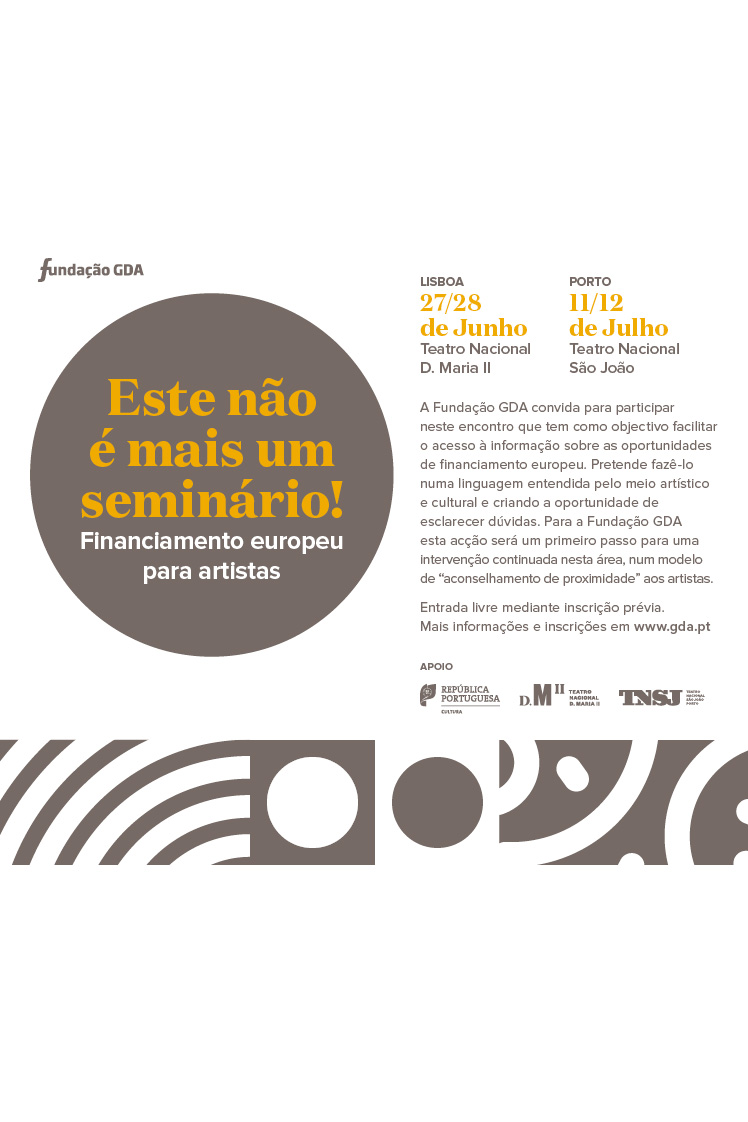 GDA ORGANIZA SEMINÁRIO SOBRE FINANCIAMENTO PARA ARTISTAS